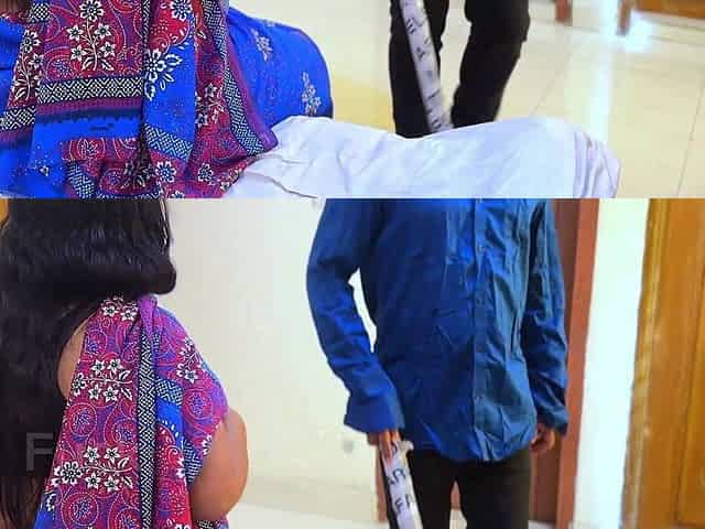 Indian Hot Wife Affair with Maid Guy When Her Husband Go to Office She Fuck the Maid Guy on Bed Cowgirl
