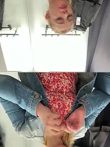 Public climax with jucielussie in the fitting room