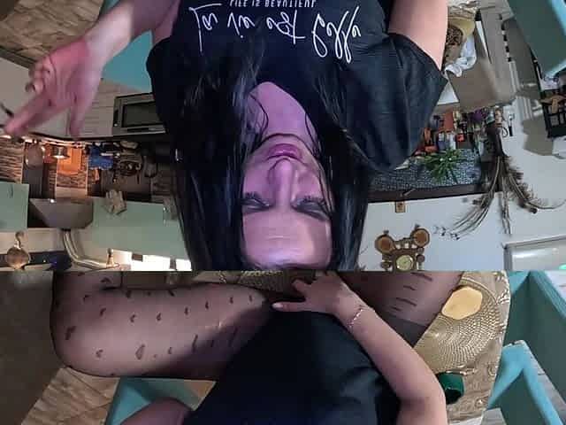 Smoking, Masturbation & Triple Facial on My Pantyhose & Shirt - Hardcore Fetish Play