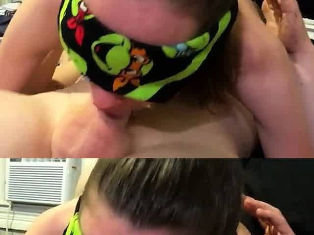 Tiny-titted Teen Amateur Gives Intense Blowjob