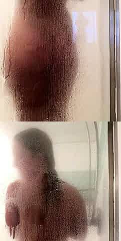 Amateur shower and masturbation
