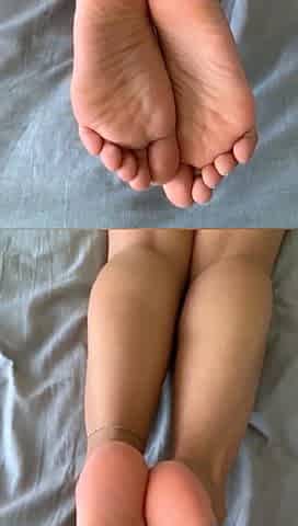 Solo masturbation and the foot fetish