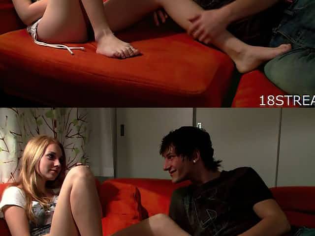 See him seduce a small tits teen