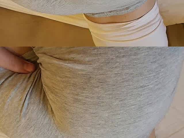 Grabbing and Drubbing Large Booty Stepsis in Short Shorts