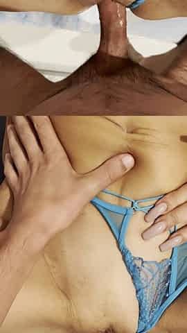 Stepson Caught Stepmom Masturbating After Which She Was Fucked and Cummed