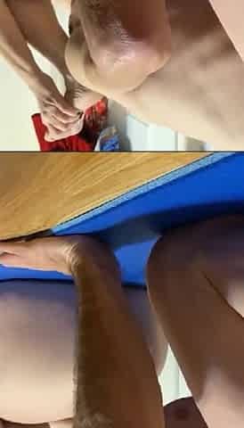 My Superlatively good Ally Sucks My Twat And Puts His Large Rod In My Butt Aperture Whilst I'm Doing Yoga!