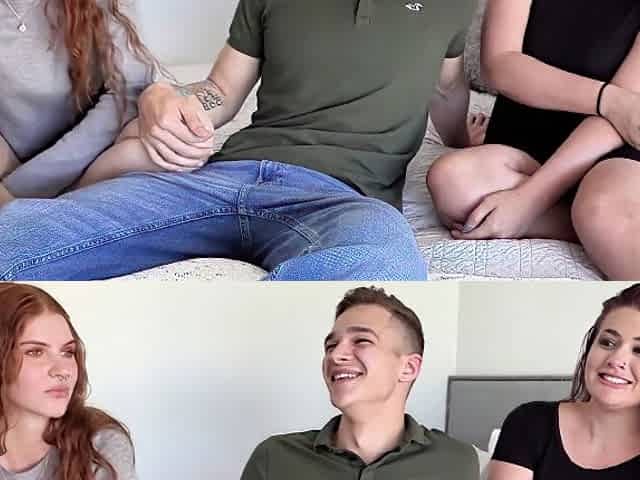 Guy gets strap on pegged by girls