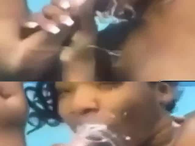 Black Beauty Blows 2 Big Cocks Underwater