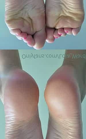 Slutty girl foot fetish with masturbation