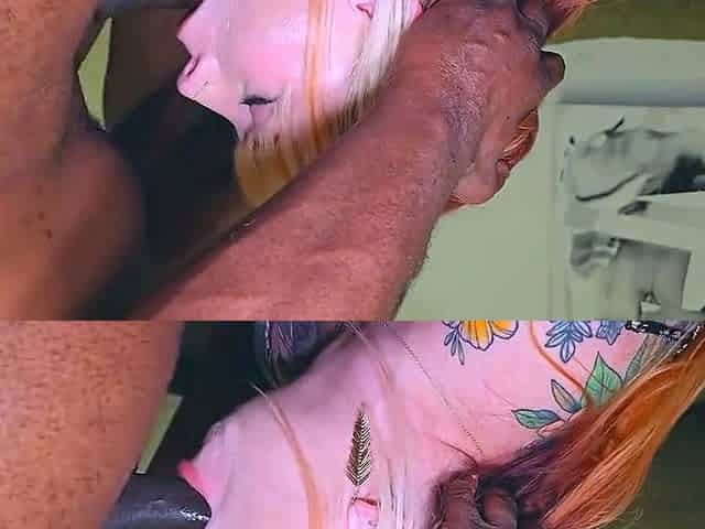 Tattooed BBW Hotwife Valentine's Cuckold Gangbang