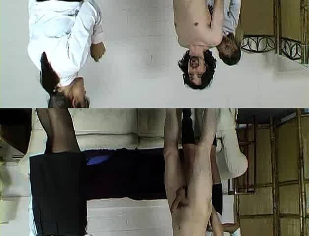 Posh stockings european threesome