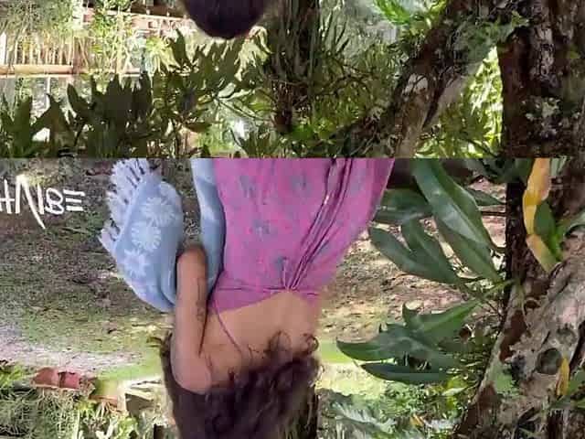 Testing the fresh gardener's pantyhose!