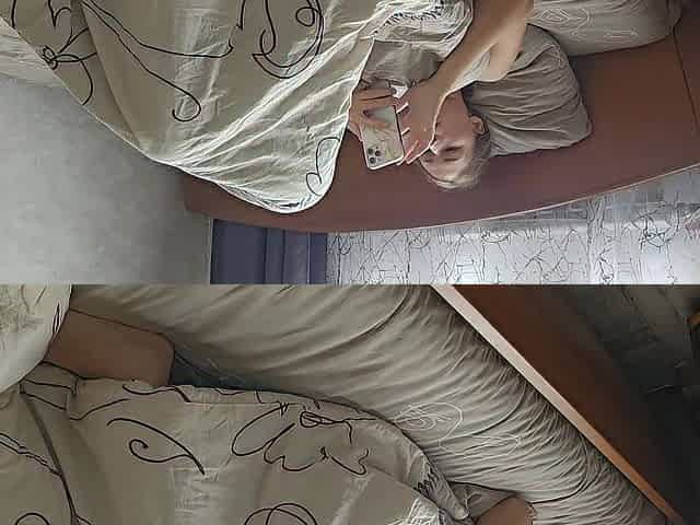 Masturbation during the time that watching porn. Morning climax at home.