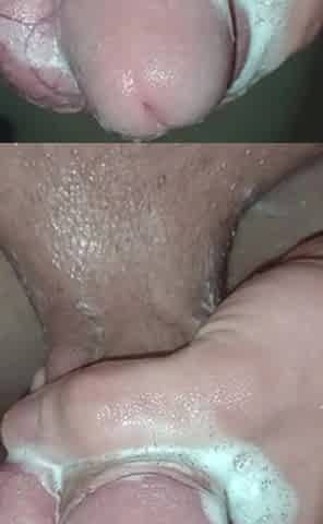 Mr Clean jerks off his large white penis!!!