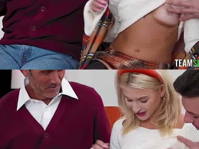 Johnny Palms, Rusty Nails And Emma Rosie - Adorable Blonde Babe Gets Spit Roasted In Bed