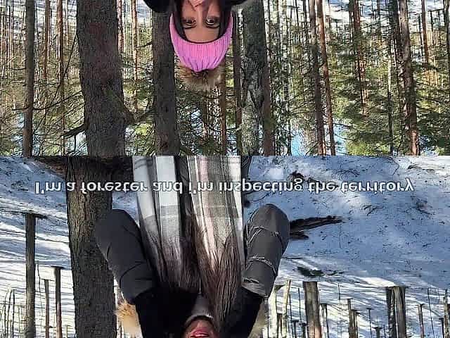 A hotty got lost in the forest and met a forester, thanking him with sex - Creampie