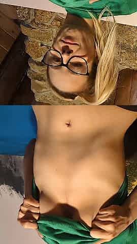 Titty Play In Green Shirt