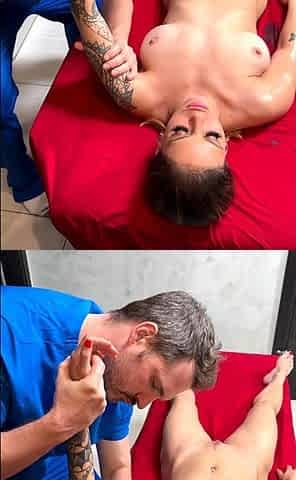 Petite Blonde Pornstar Jesse Pony Tantric Oil Massage