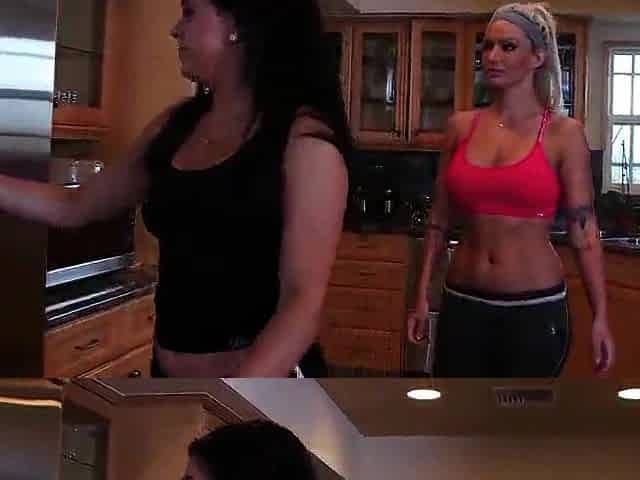Blond Girl mother I'd like to fuck and Ebony Haired Sweetheart Lick and Finger Every Other