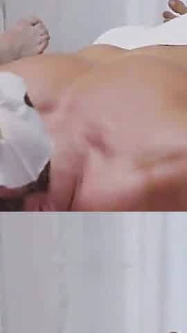 Stepdaughters Give a Sensual Erotic Massage with Happy Ending to Their Stepdads