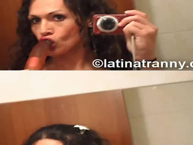 T-gal Nikki Montero vibrator joy and pissing on the crapper