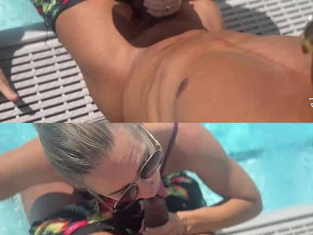 MILFs Rooftop Pool Meet W BBC - Deepthroat, Anal, Creampie