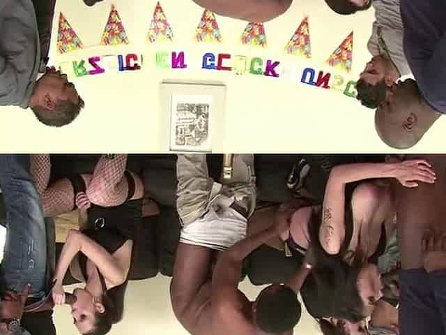 White pair bring their allies to their 1st Large Ebony Ramrod Party
