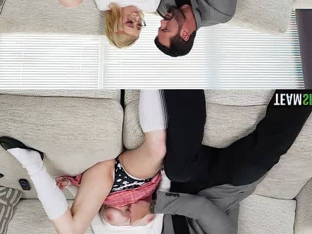 Amateur Blonde Nerd In Glasses Prim Taylor - The Naughty Student 18+ - Hardcore With Cumshot