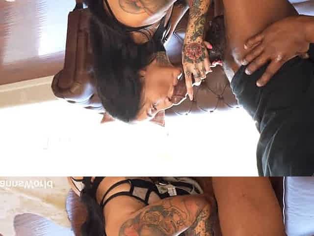 Goth interracial creampie