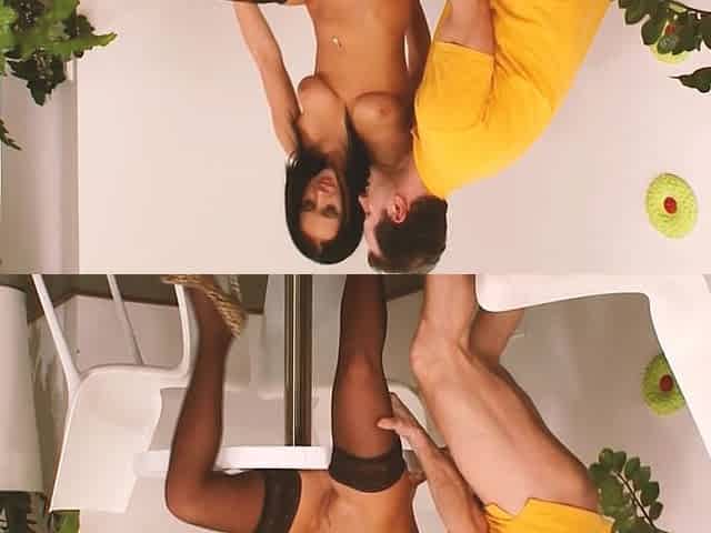Chicks Fuck Hard Scene-4 Sexy Brunette in Lingerie Enjoys a Creampie