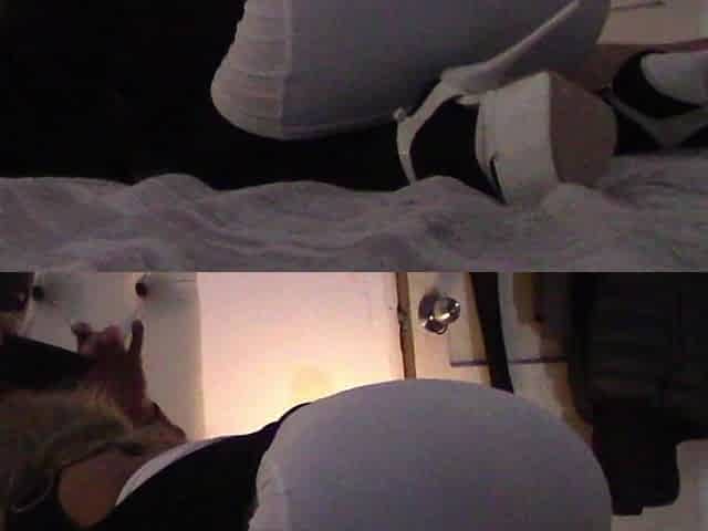 MILF with a Gorgeous Ass Gives a Blowjob and Swallows Cum
