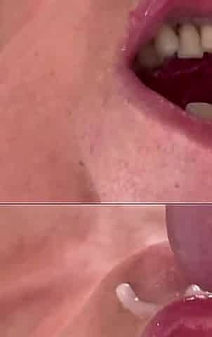 Cum in and on My Mouth and Face