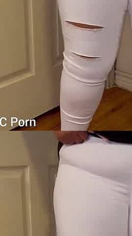 Bending Over Pissing My Self in White Jeans