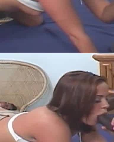 Catching BBC Scene 4: Big-bootied Brunette Enjoys Interracial Threesome with Long Cocks