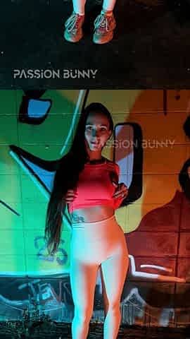 Sexy Fit Girl Teasing You in Neon Dance