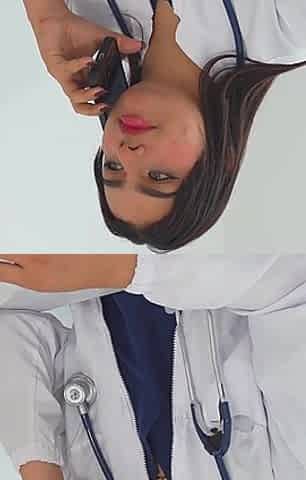 Horny BBW Doctor Gets Turned on While Examining Her Patient and Ends up Fucking Hard on the Exam Table