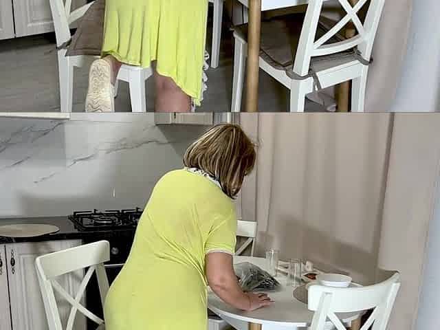 A aged housewife assented to be drilled in the butt.