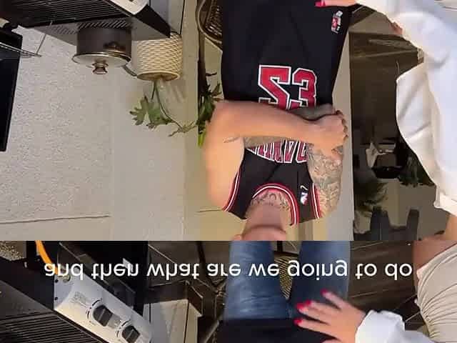 passionate fuck in a motel room by young tattoed latino couple