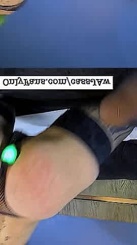 alt mama shows off her light up vibrating butt-plug and fresh underware