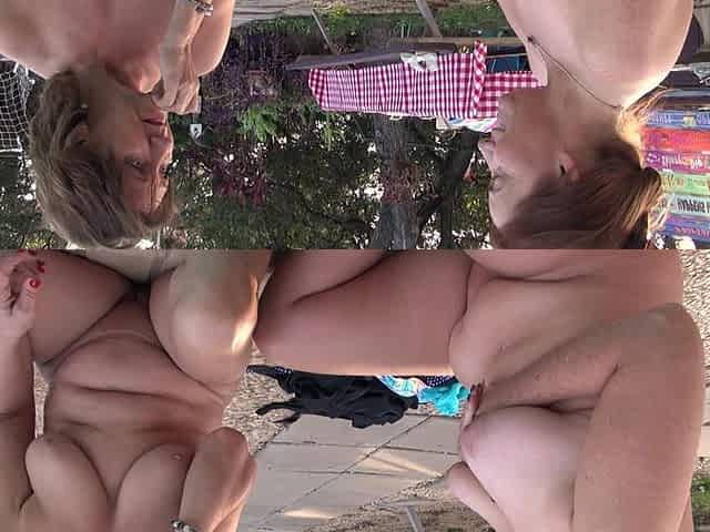 Two Horny Mature Lesbian Friends Go Wild at the Swimming Pool