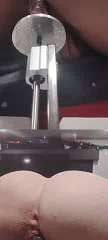 POV View of Behind My Fucking Machine Stretching My Pussy