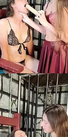 Brunette lesbian milf babes in cunt grinding