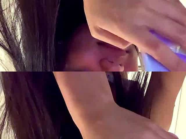 Hot amateur teen girl with big boobs toying pussy on cam