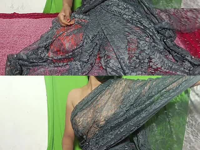 Newly Married Komal Bhabhi Stripping Saree in Bathroom, She Fucked Hard and Got Cum in Pussy with Hindi Audio