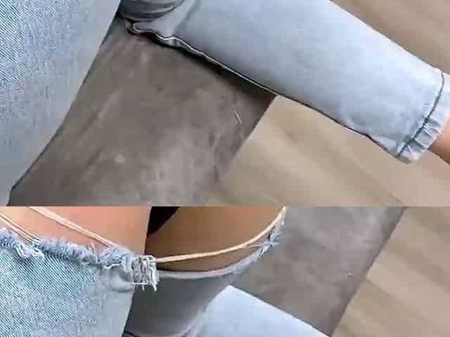 Thick ass denim! Everything hidden underneath! hard-core