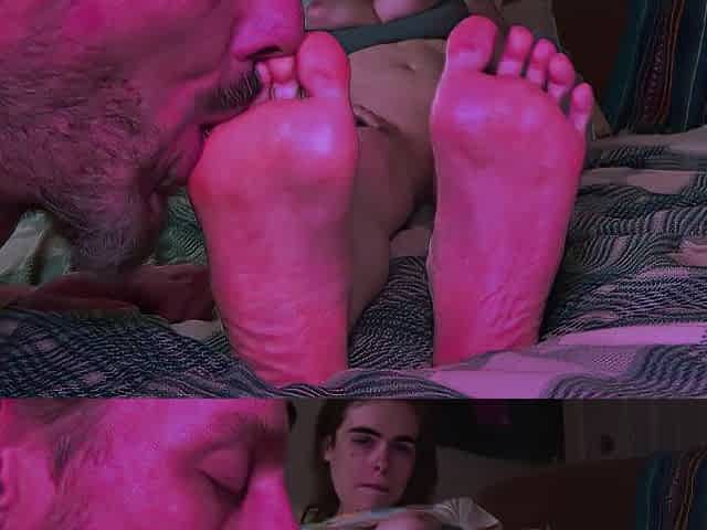 Worshiping Step Daughters Perspired Little Feet Previous to Screwing