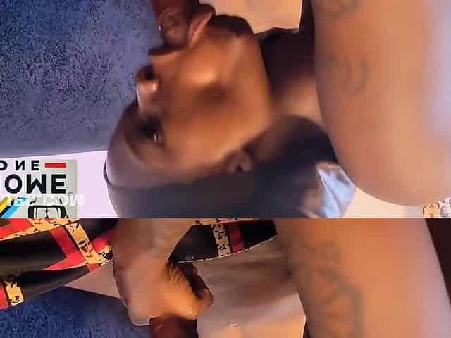 Netflix And Chill With Big Natural Tattoo Ebony Ass Nastybitch Showing Her Dick Sucking Skills