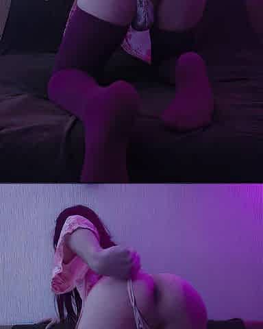 Redhead femboy twerking her large butt