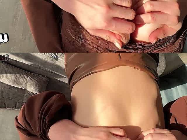 Pretty neighbour fantasies of jock on a sunny day. Hawt butt drilled in a petticoat