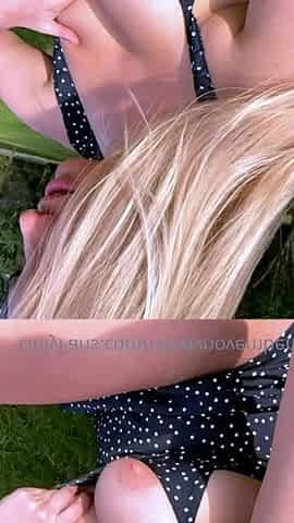 PaulRaymond blonde babe Charley plays with big boobs